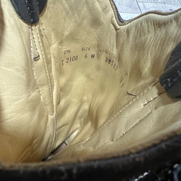 The Lizzie Boots by Corral lizard leather cowboy western boots size 6 wide black - Picture 9 of 9